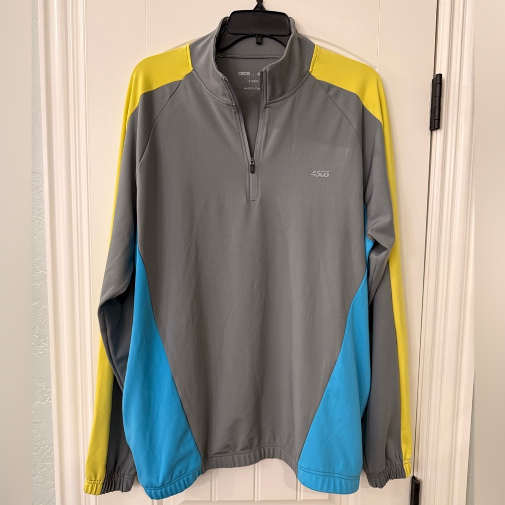 ASOS Gray Yellow Blue Pullover